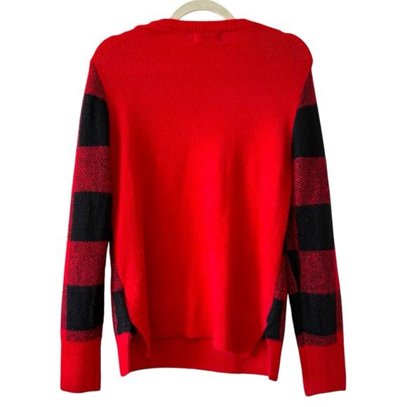 Old Navy Buffalo Plaid Fuzzy Sweater | Size Medium - Picture 3 of 5